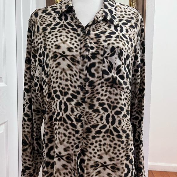 Worthington Animal Print Blouse - Picture 1 of 8